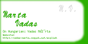 marta vadas business card